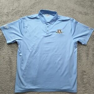 Under Armour Heat Gear Performance Polo Mens 2XL Loose British Open Blue Shirt